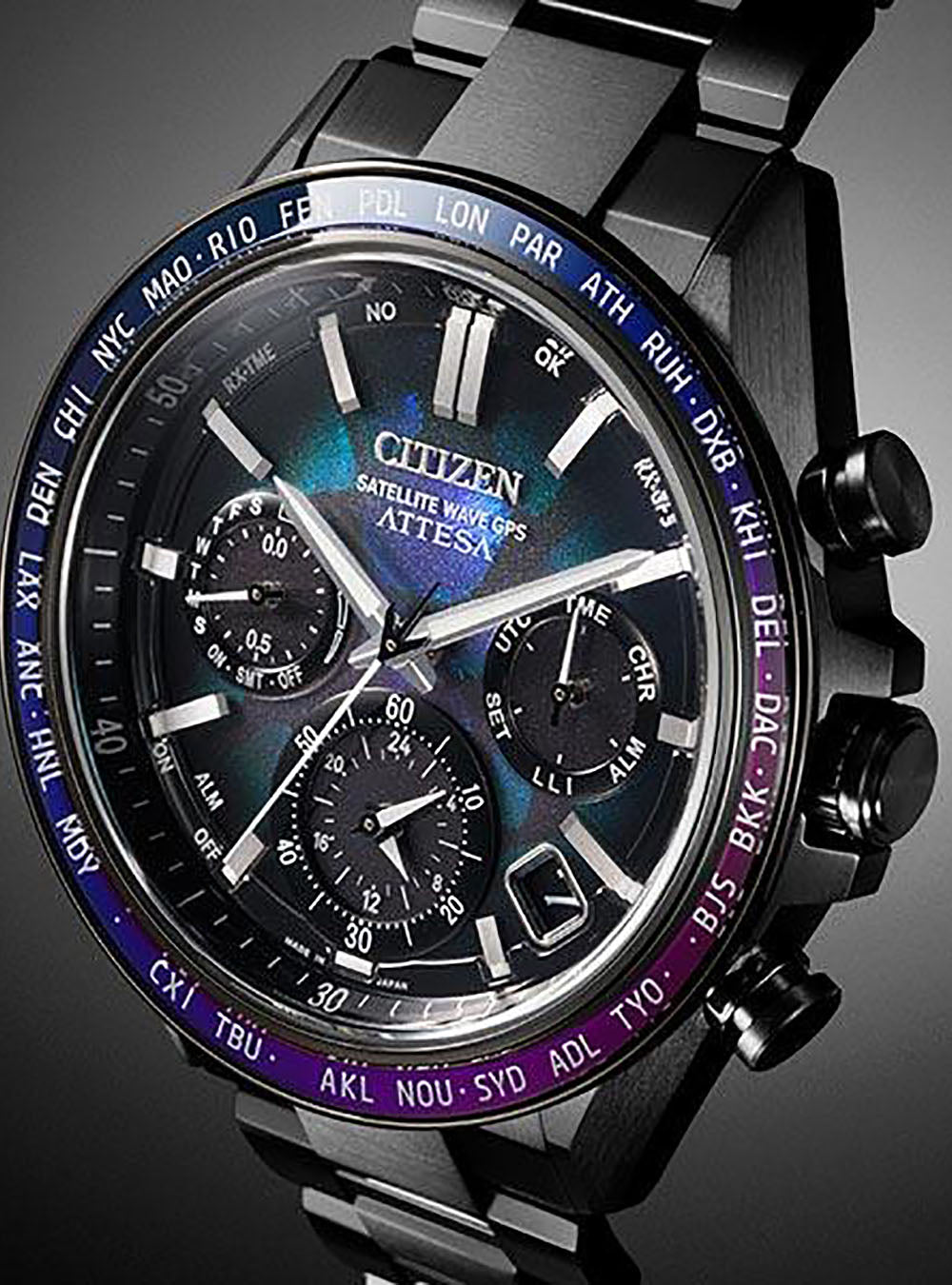 CITIZEN ATTESA ACT LINE/BLACK TITANIUM™ SERIES LAYERS OF TIME LIMITED EDITION CC4057-60E MADE IN JAPAN JDM