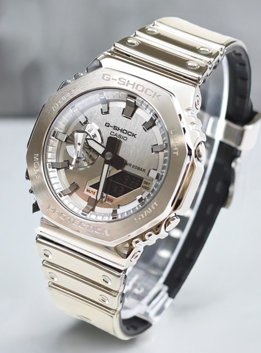 CASIO WATCH G-SHOCK FINE METALLIC SERIES ANALOG-DIGITAL 2100