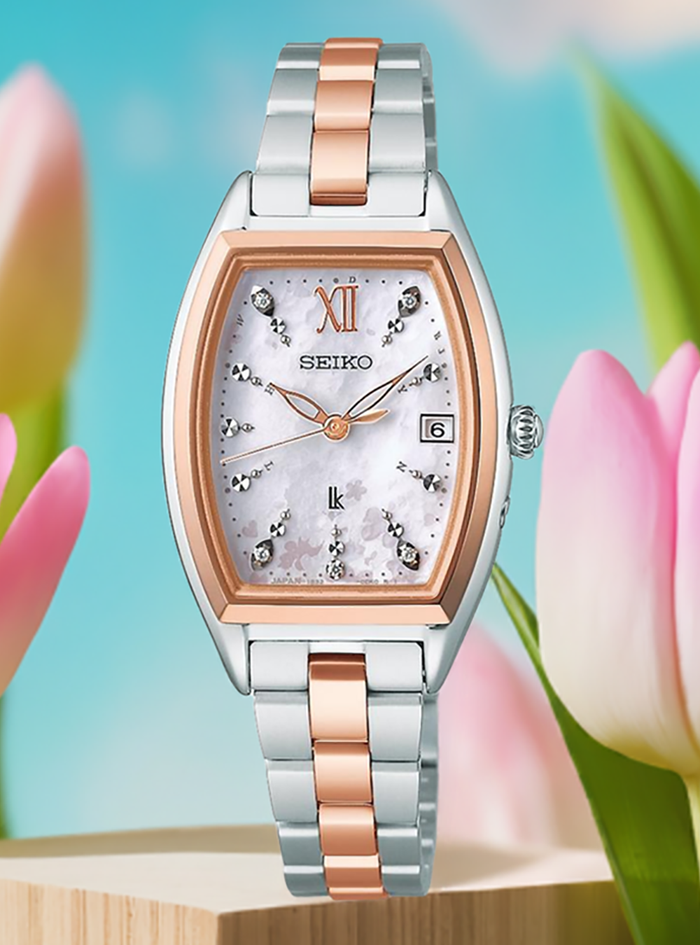 SEIKO LUKIA WATCH ESSENTIAL COLLECTION 2025 SAKURA BLOOMING LIMITED EDITION SSQW088 LADIES' MADE IN JAPAN JDM