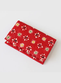 Keijusha Business Card Holder Made from Traditional Japanese Washi – [Starflower Pattern]