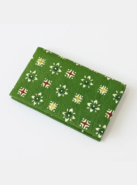 Keijusha Business Card Holder Made from Traditional Japanese Washi – [Starflower Pattern]