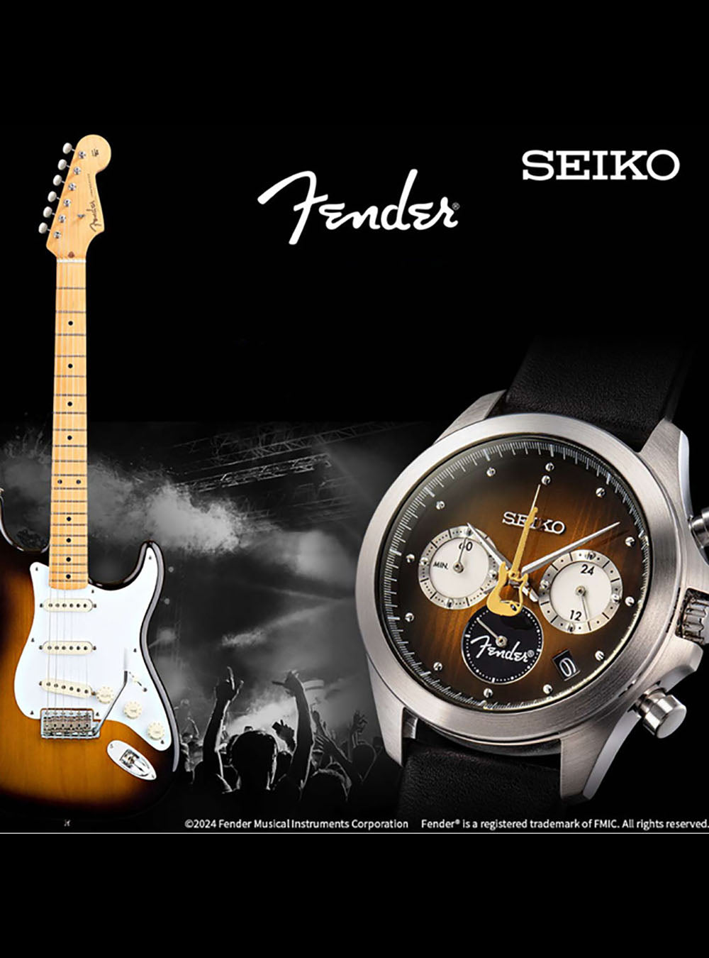 SEIKO WATCH FENDER STRATOCASTER 70TH ANNIVERSARY LIMITED EDITION