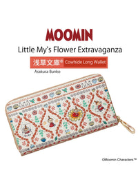 Moomin Little My Flower Extravaganza Asakusa Bunko Cowhide Long Wallet (Special Order)