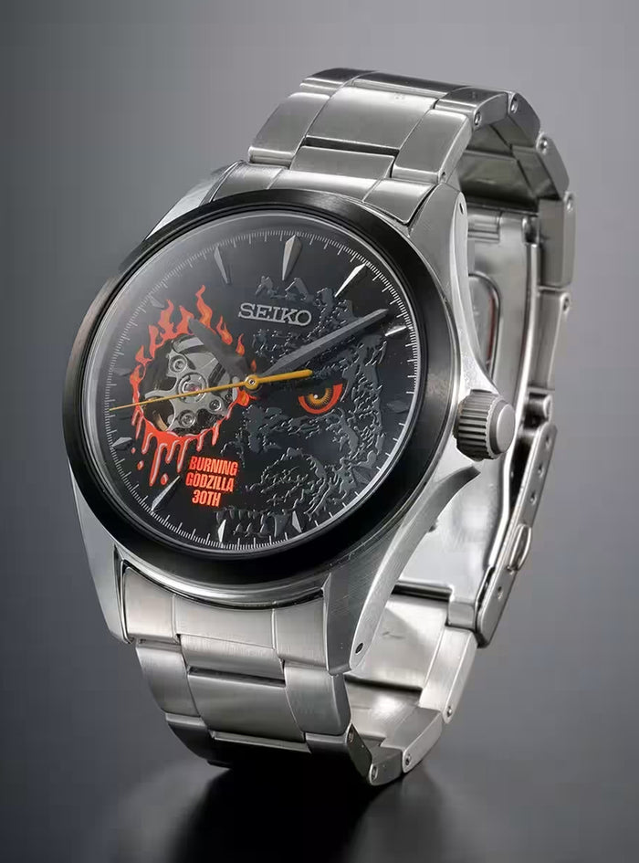 SEIKO x BURNING GODZILLA 30TH ANNIVERSARY COLLABORATION WATCH LIMITED EDITION MADE IN JAPAN
