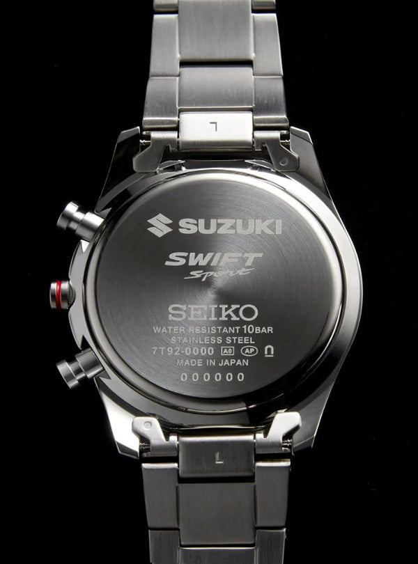 SUZUKI SWIFT SPORT × SEIKO COLLABORATION MODEL CHRONOGRAPH WATCH [PREMIUM SILVER] LIMITED EDITION MADE IN JAPAN