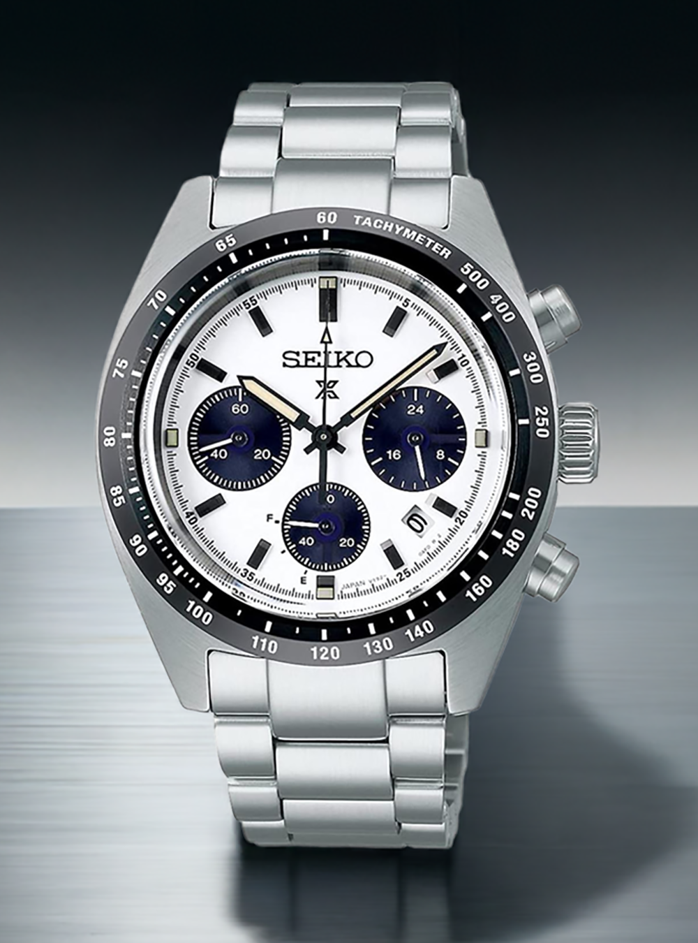 Seiko Prospex New Speedtimer Solar Chronograph Panda SBDL085 SSC813