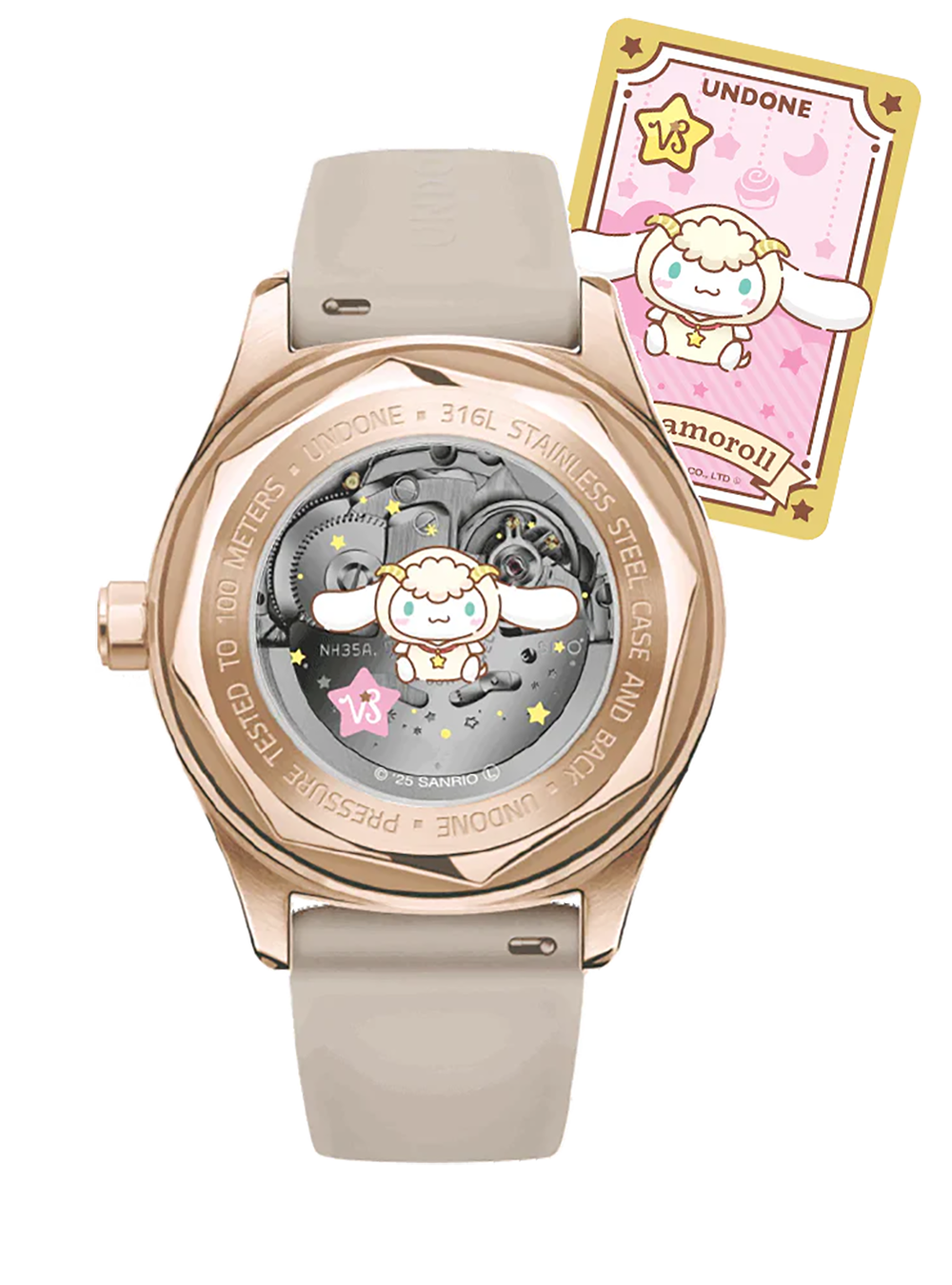 UNDONE × CINNAMOROLL WATCH DREAMY BEIGE JAPAN-ONLY MODEL JAPAN MOV'T
