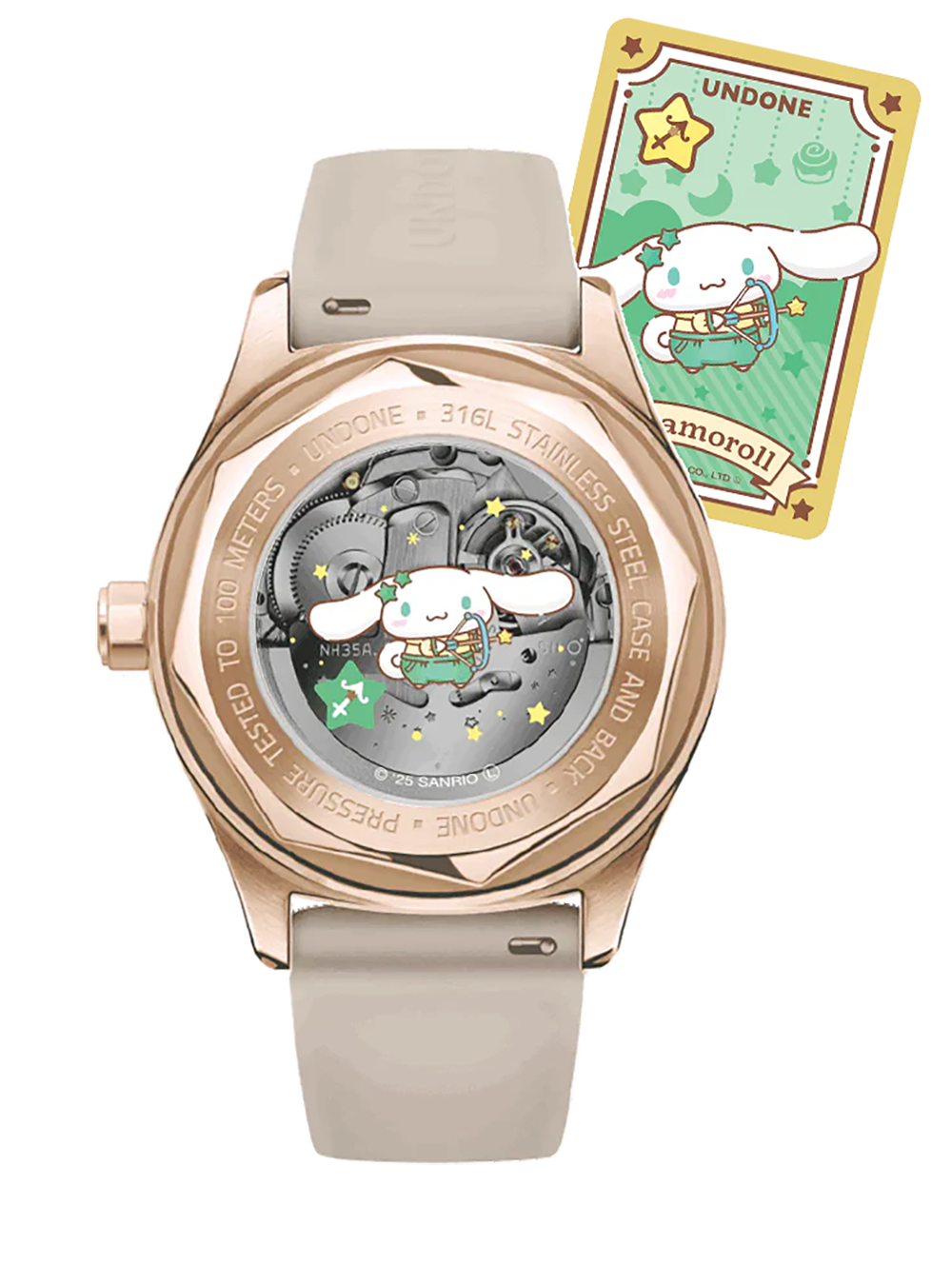 UNDONE × CINNAMOROLL WATCH DREAMY BEIGE JAPAN-ONLY MODEL JAPAN MOV'T
