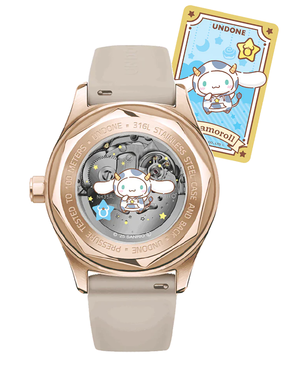 UNDONE × CINNAMOROLL WATCH DREAMY BEIGE JAPAN-ONLY MODEL JAPAN MOV'T
