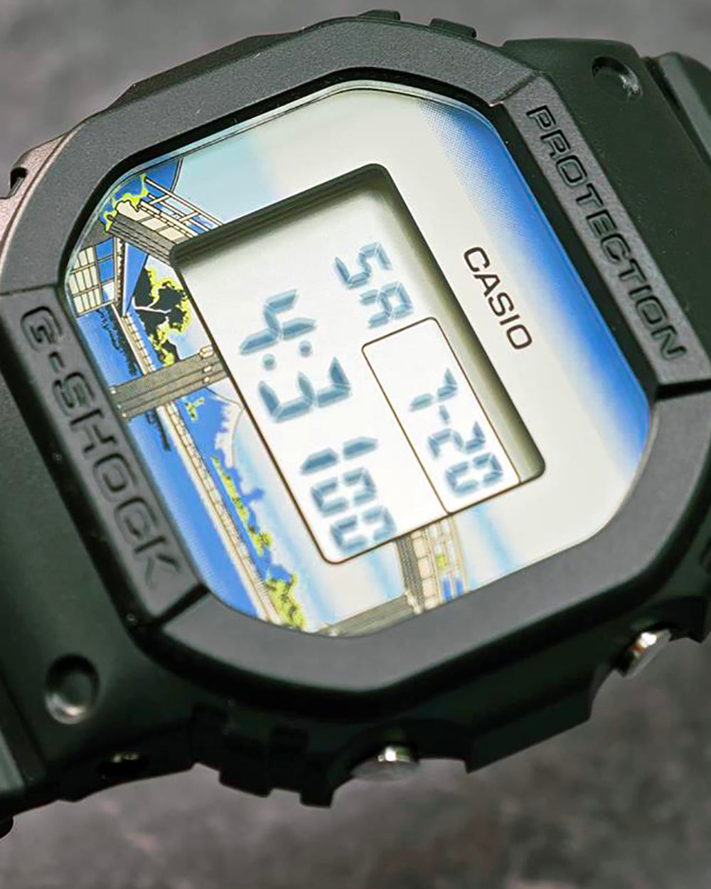 CASIO WATCH G-SHOCK HOKUSAI KATSUSHIKA DIGITAL 5600 SERIES DW-5600
