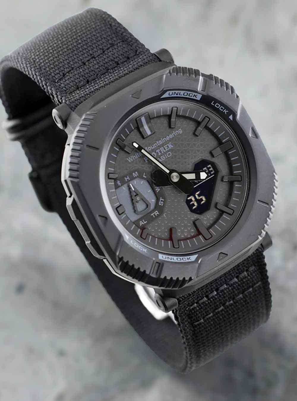 CASIO WATCH PROTREK WHITE MOUNTAINEERING® COLLABORATION MODEL CASIO WATCH PROTREK WHITE MOUNTAINEERING® COLLABORATION MODEL
