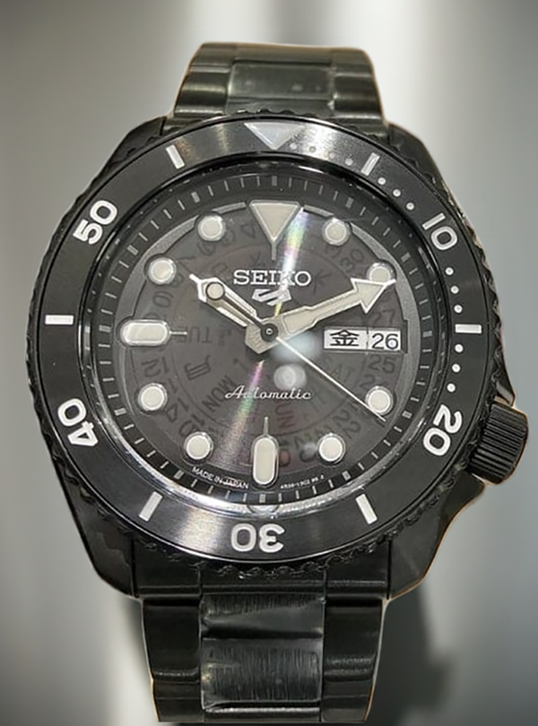 BEAMS x SEIKO 5 SPORTS WATCH SKX SERIES 2024 BLACK TRANSLUCENT DIAL LIMITED EDITION MADE IN JAPAN
