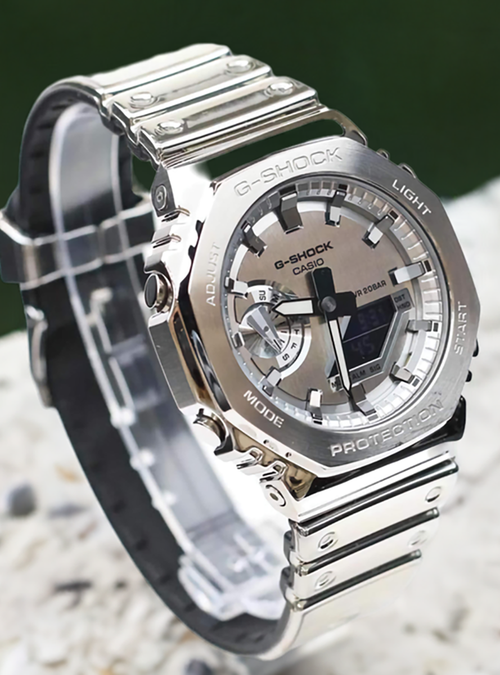 CASIO WATCH G-SHOCK FINE METALLIC SERIES ANALOG-DIGITAL 2100 CASIO WATCH G-SHOCK FINE METALLIC SERIES ANALOG-DIGITAL 2100