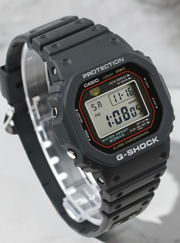 CASIO WATCH G-SHOCK RE-CREATIN THE ORIGINAL DESIGN OF THE FIRST G-SHOCK DIGITAL 5000 SERIES DW-5000R-1AJF MADE IN JAPAN JDM