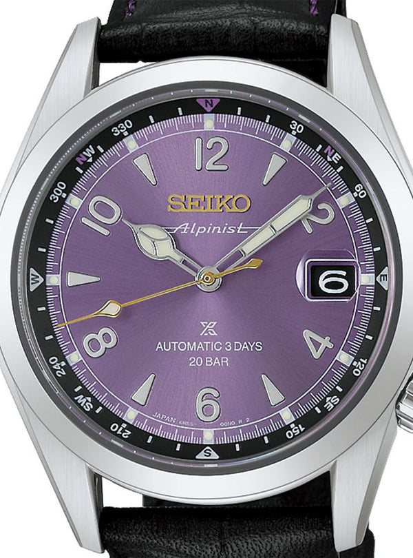 This model’s dial color is inspired by “Edo purple,” a hue that embodies the aesthetic sensibilities of Edo period Tokyo and represents a cultural heritage to be passed on to future generations.