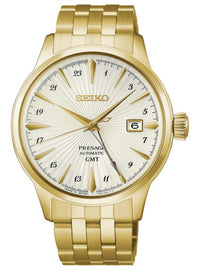 A new color joins “Cocktail Time Around the World,” a collection of GMT models inspired by cocktails from across the globe. Inspired by the Daiquiri, born in Cuba, this model pairs a striking all-gold-tone case with a white dial rich in depth and character.