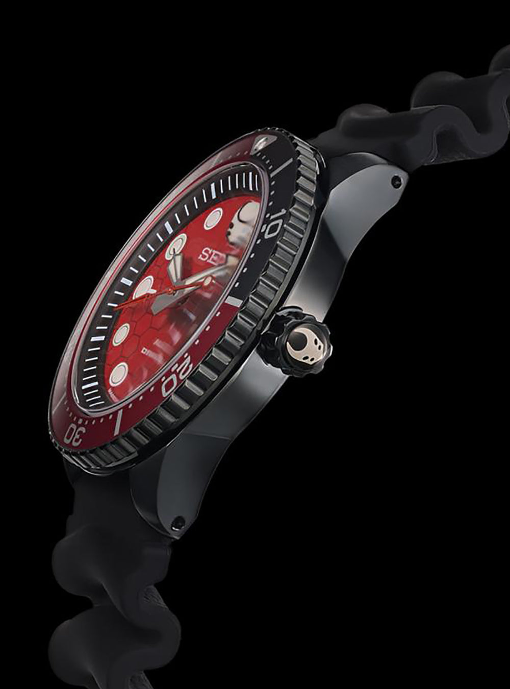SEIKO × EVANGELION EVA-02 DIVER'S WATCH LIMITED EDITION - Detail Tali