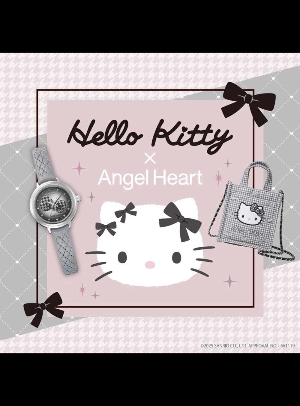 ANGEL HEART HELLO KITTY COLLABORATION WATCH KT26S-BK
