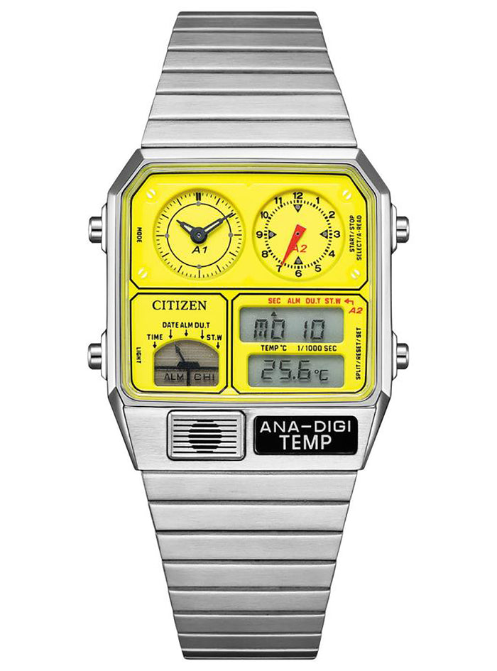 [JG2170-59Y] CITIZEN COLLACTION ANA-DIGI TEMP WATCH RECORD LABEL PLAYGROUND EDITION JAPAN MOV'T JDM