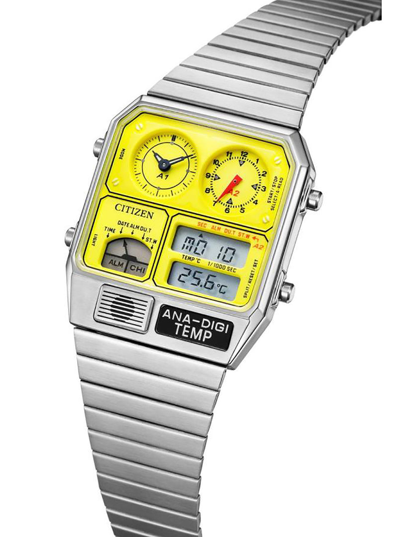 [JG2170-59Y] CITIZEN COLLACTION ANA-DIGI TEMP WATCH RECORD LABEL PLAYGROUND EDITION JAPAN MOV'T JDM