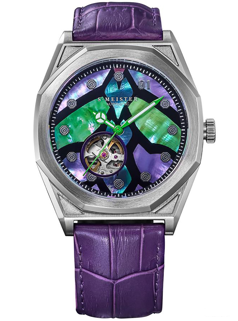 GARRACK × Evangelion S-MEISTER Mechanical Watch - tampilan depan