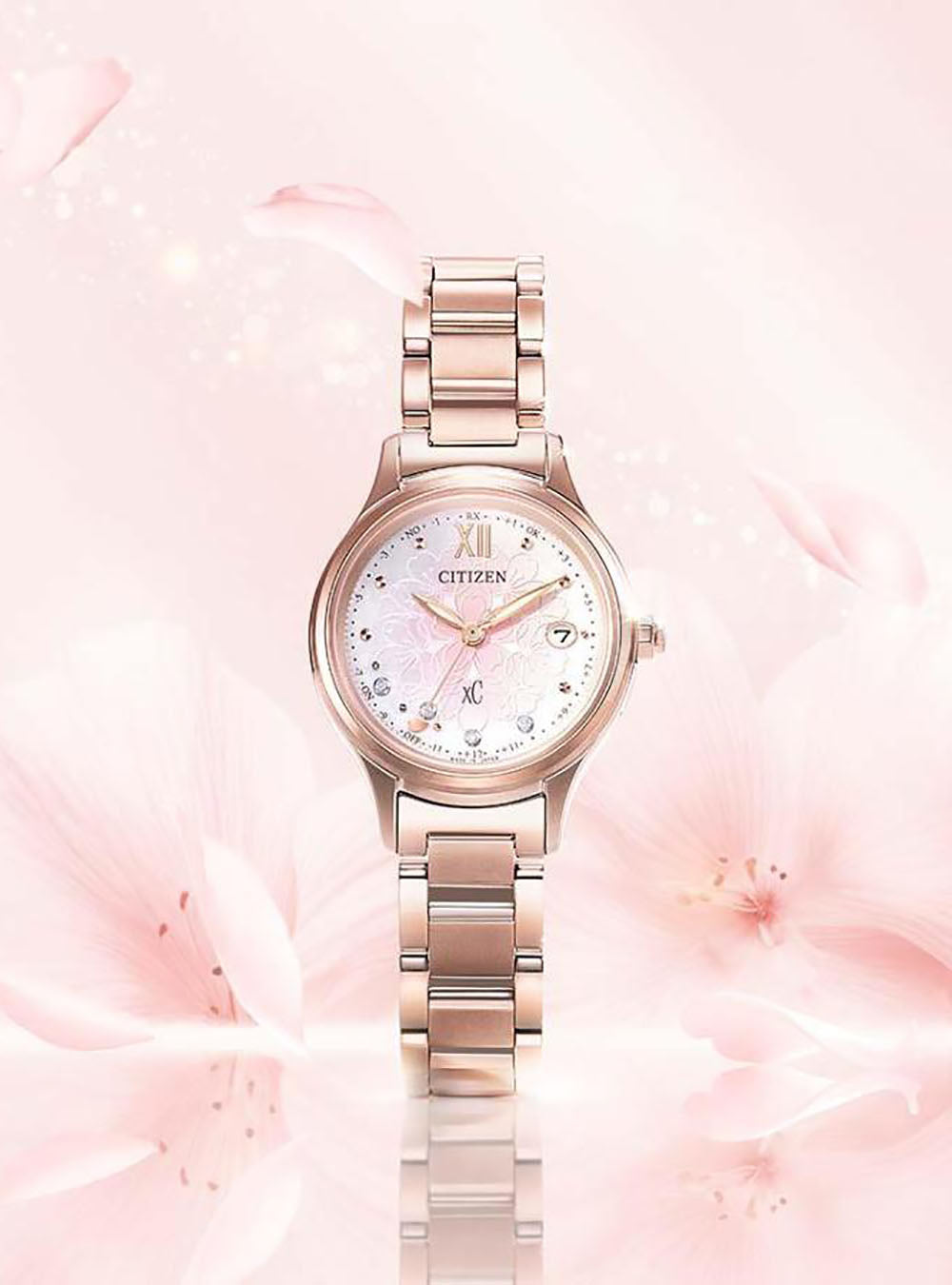 CITIZEN XC HIKARI COLLECTION SAKURA LIMITED EDITION ES9497-88X LADIES MADE  IN JAPAN JDM