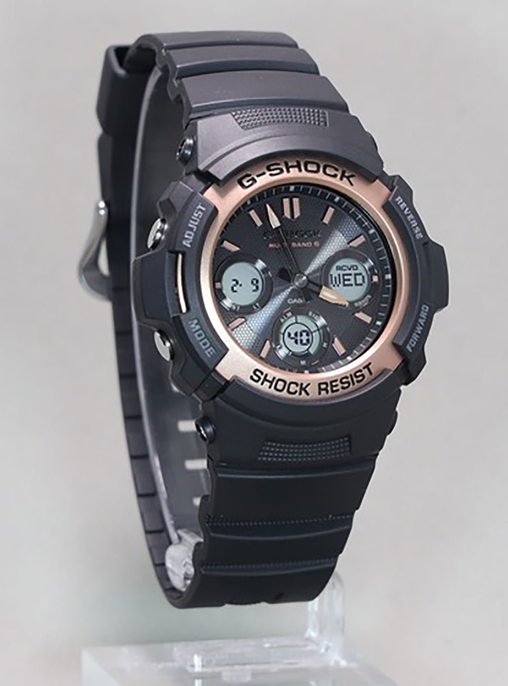 男性に人気！ AWG-M100SF G-SHOCK CASIO 電波時計 ブルー ブラック