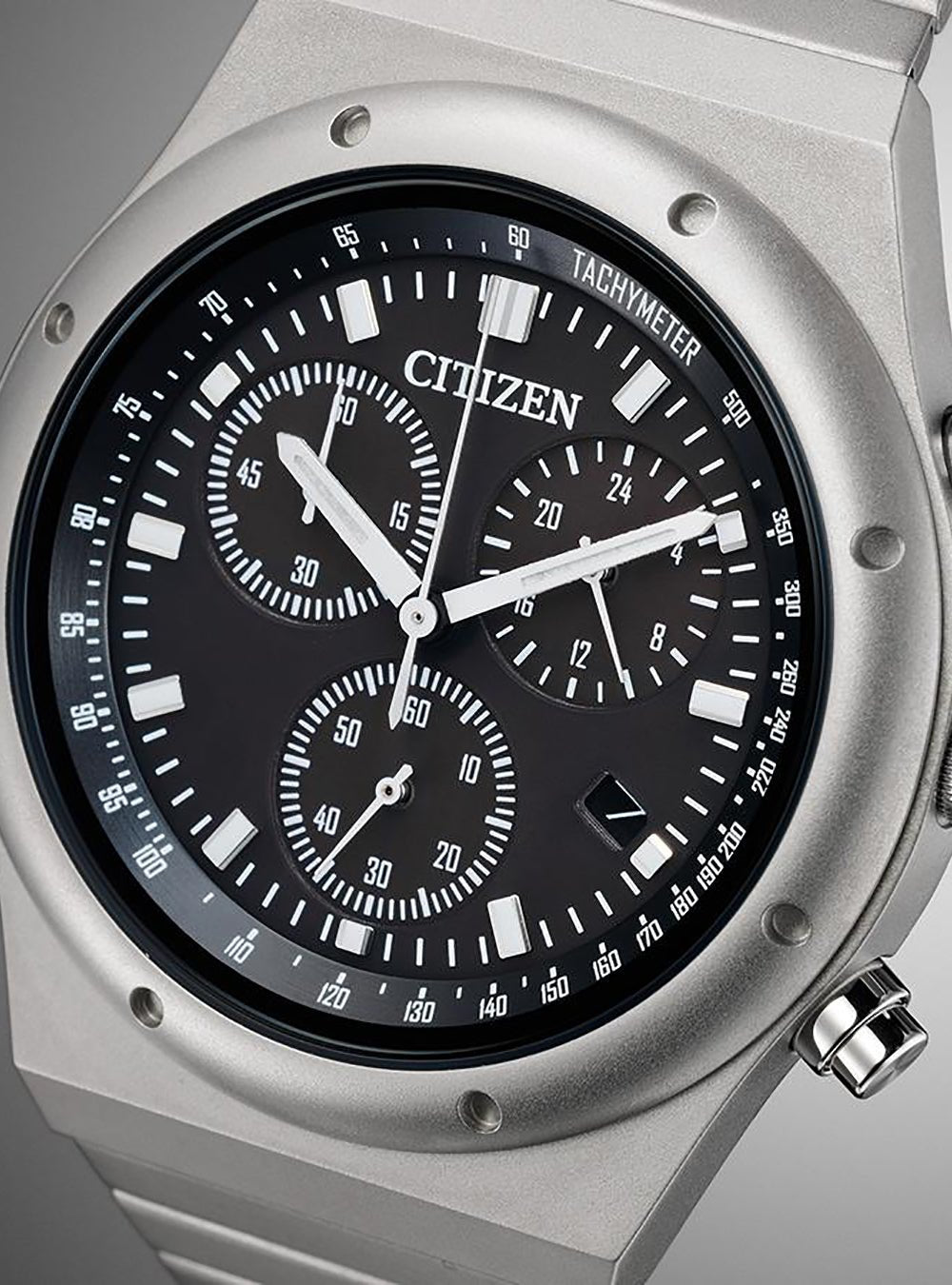 CITIZEN COLLECTION RECORD LABEL 1984 CHRONOGRAPH AT2540-57E JAPAN MOV'T JDMWRISTWATCHjapan-select