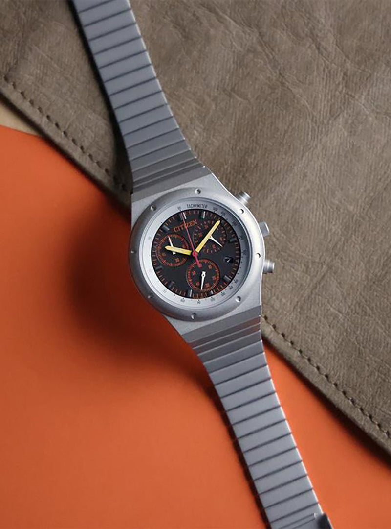 CITIZEN COLLECTION RECORD LABEL 1984 CHRONOGRAPH AT2557-54G ON-TIME MOVE LIMITED EDITION JAPAN MOV'T JDMWRISTWATCHjapan-select