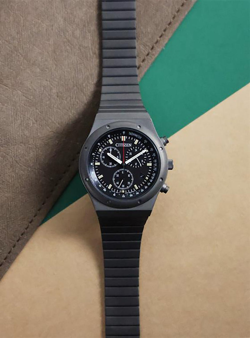 CITIZEN COLLECTION RECORD LABEL 1984 CHRONOGRAPH AT2558-51E ON-TIME MOVE LIMITED EDITION JAPAN MOV'T JDMWRISTWATCHjapan-select