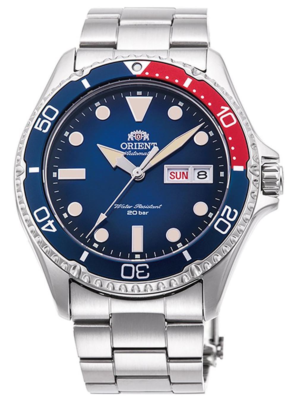 ORIENT MECHANICAL SPORTS WATCH, METAL STRAP (RN-AA0812L