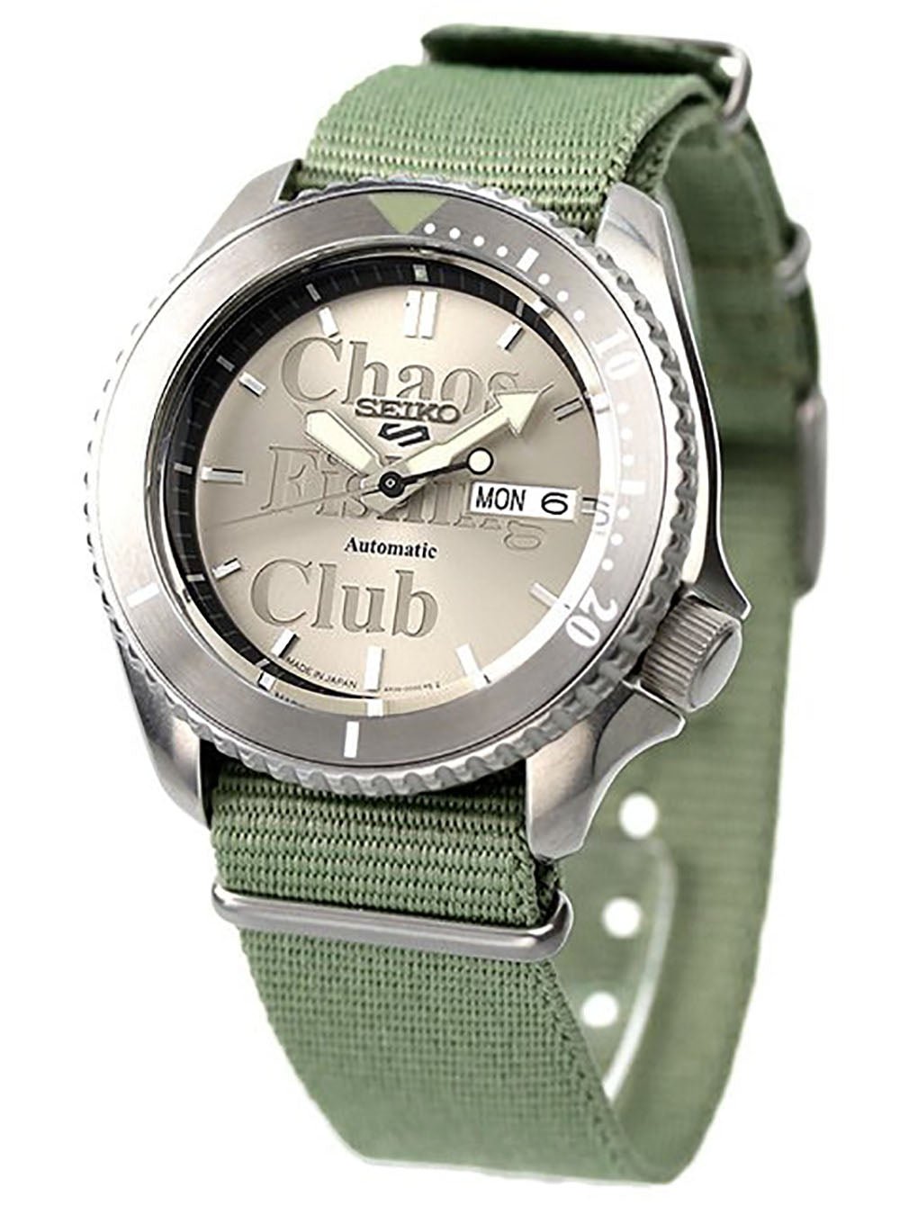 [Seiko Watch] Watch Five Sports Chaos Fishing Club Collaboration Limited Model Sbsa169 Men's Green, Size: One size, Silver