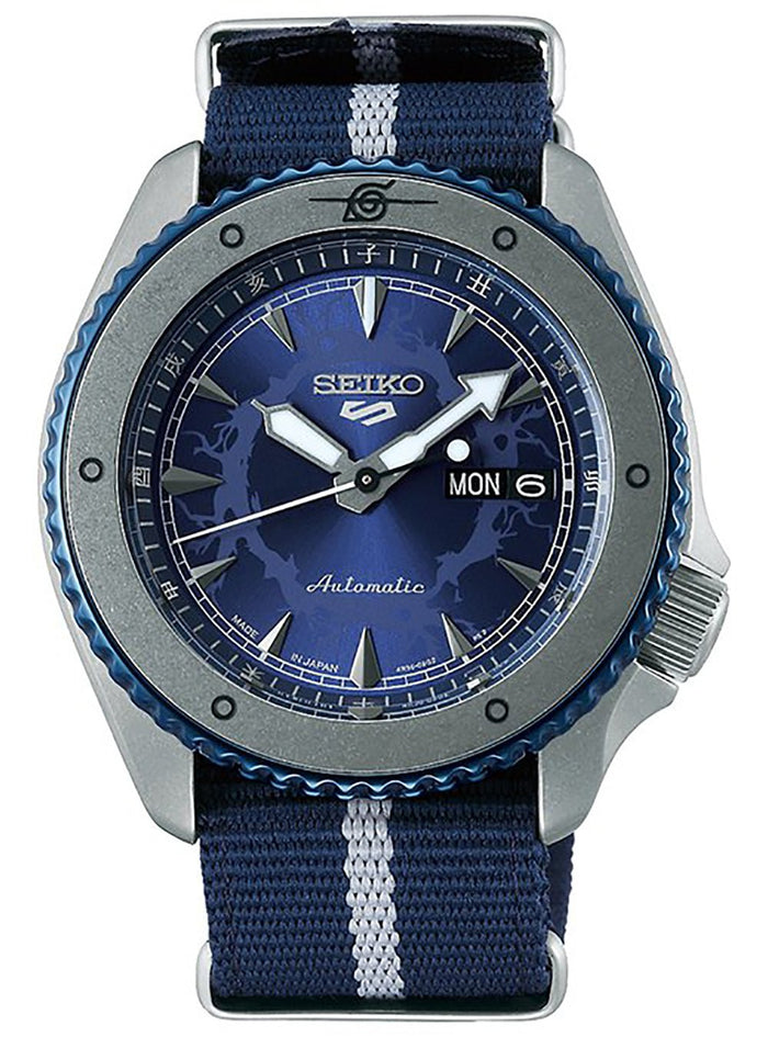 SEIKO 5 SPORTS NARUTO & BORUTO LIMITED EDITION SASUKE UCHIHA MODEL SBSA091 MADE IN JAPAN JDMWRISTWATCHjapan-select