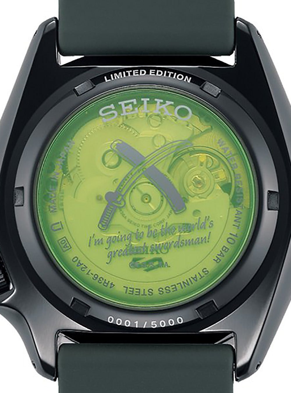 SEIKO 5 SPORTS ONE PIECE LIMITED EDITION ZORO SBSA153 MADE IN