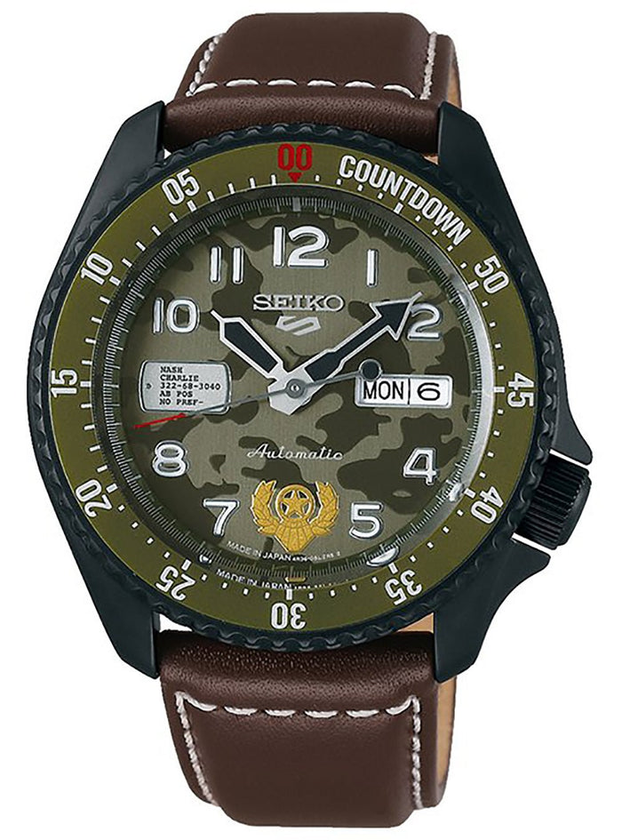 SEIKO 5 SPORTS STREET FIGHTER V LIMITED EDITION GUILE MODEL SBSA081 MADE IN JAPAN JDMWRISTWATCHjapan-select