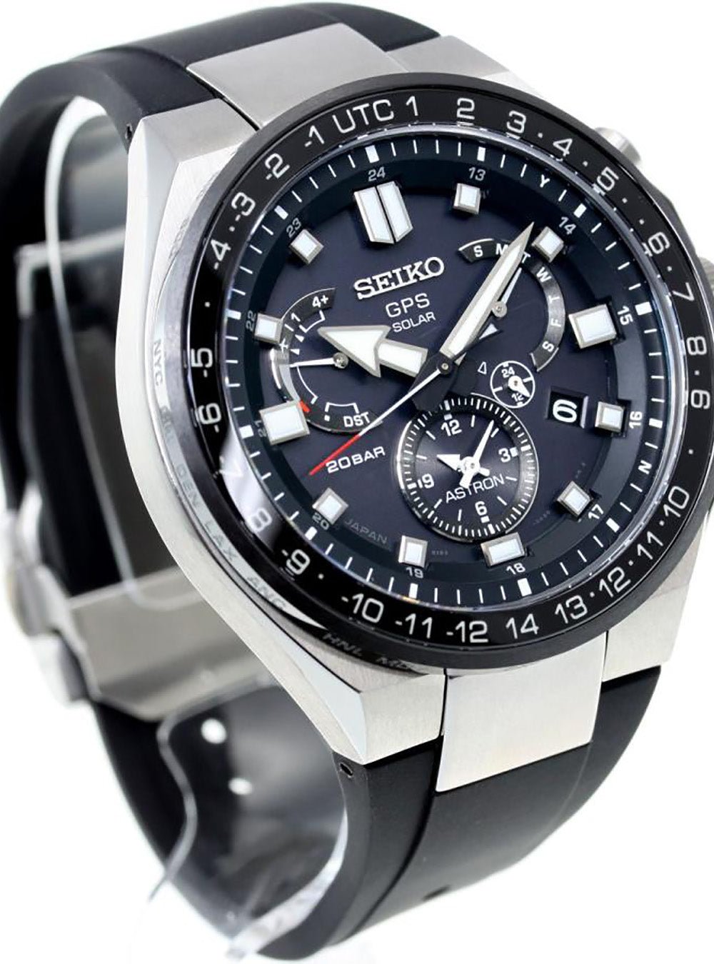 Seiko astron gps solar dual hot sale time sbxb121