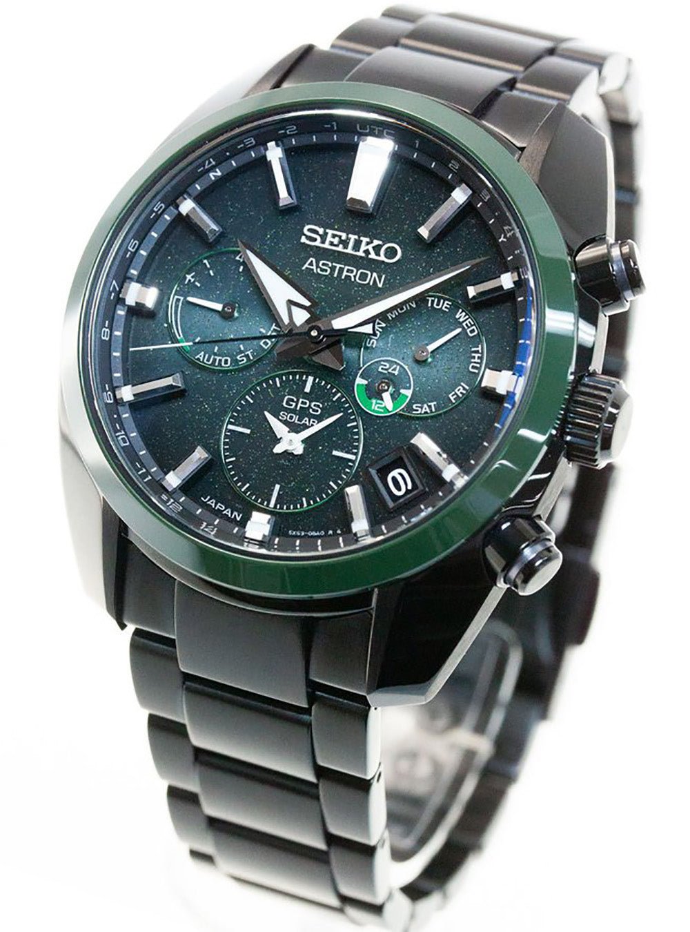 SEIKO ASTRON WATCH GLOBAL LINE 5X SERIES GPS SOLAR DARK GREEN DIAL SBXC079  MADE IN JAPAN JDM