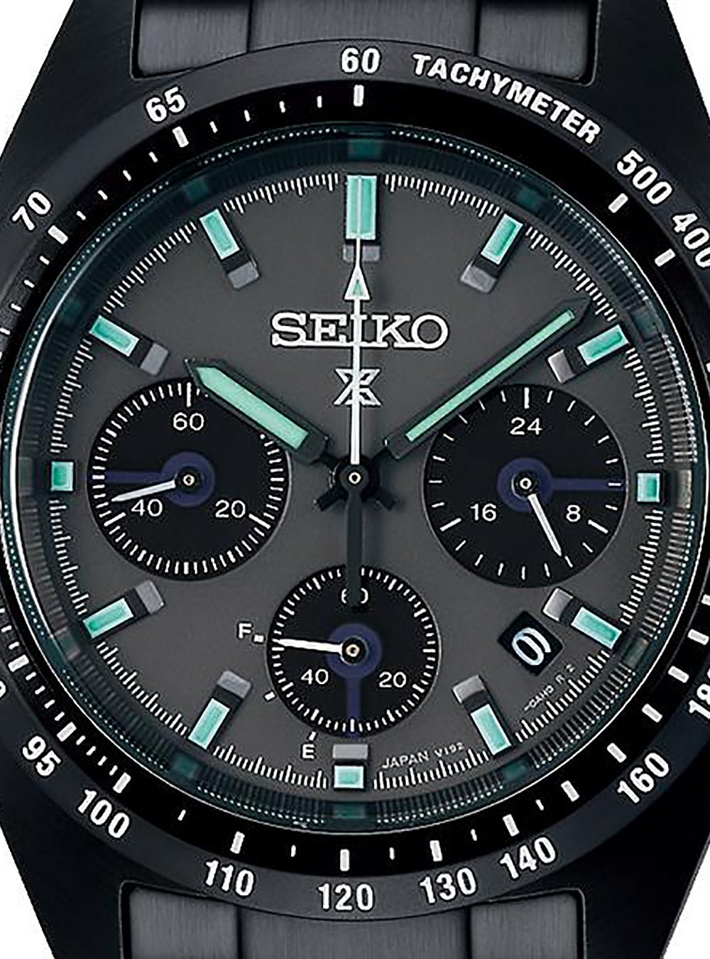 SEIKO PROSPEX SPEEDTIMER SOLAR CHRONOGRAPH THE BLACK SERIES SBDL103 MADE IN  JAPAN JDM