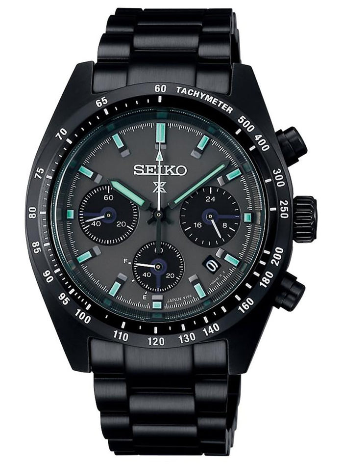 SEIKO PROSPEX SPEEDTIMER SOLAR CHRONOGRAPH THE BLACK SERIES SBDL103 MADE IN JAPAN JDMWatchesjapan-select