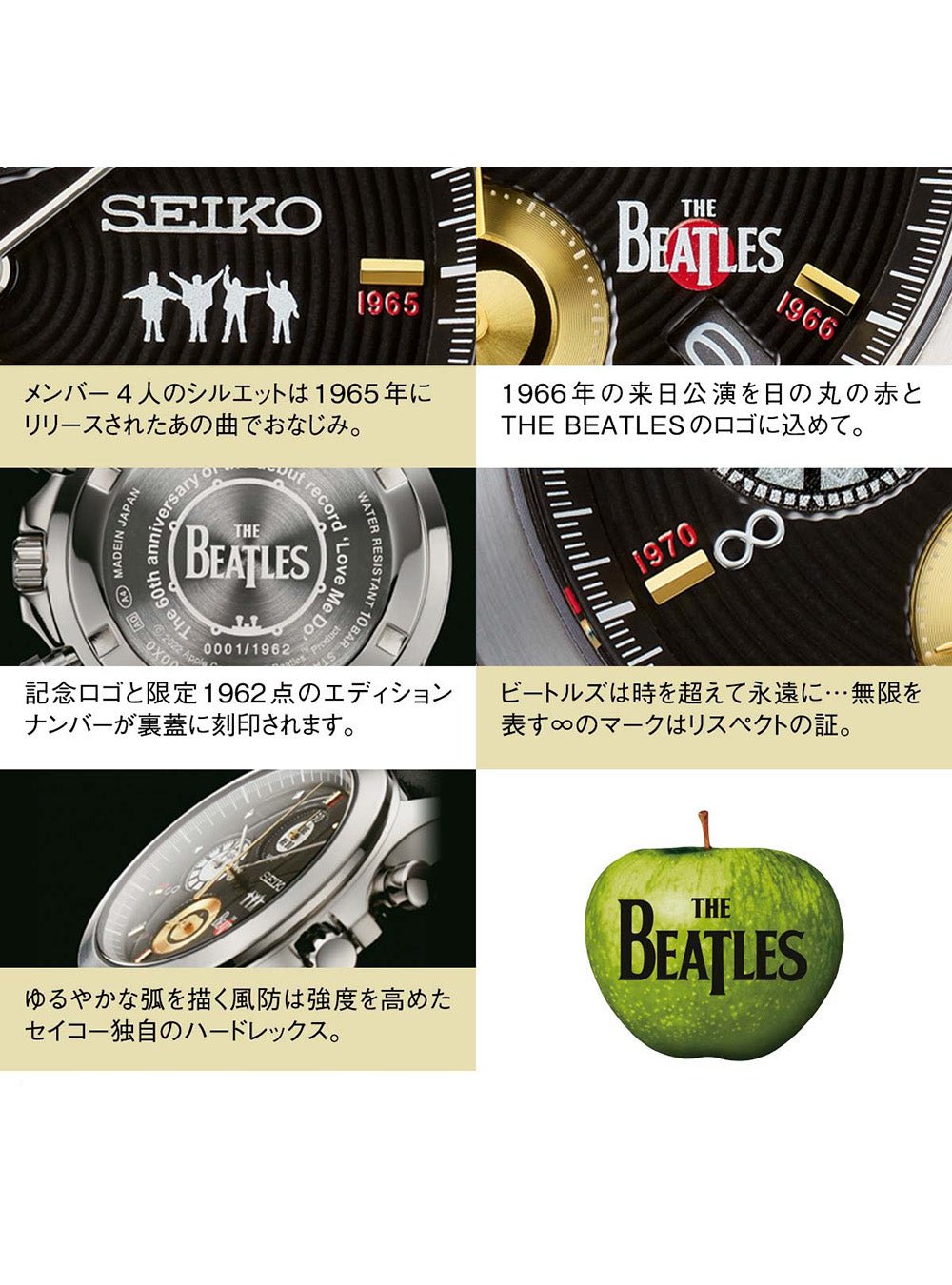 SEIKO x THE BEATLES THE 60TH ANNIVERSARY OF THE DEBUT RECORD 'LOVE ME DO'  LIMITED EDITION MADE IN JAPAN